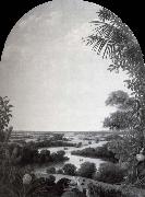 Frans Post Panorama in Brasilien painting